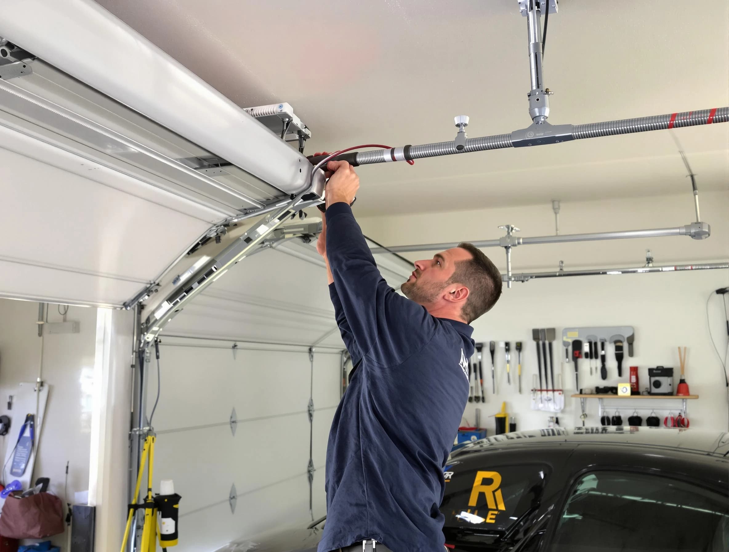 Acworth Garage Door Repair technician performing garage door cable repair in Acworth