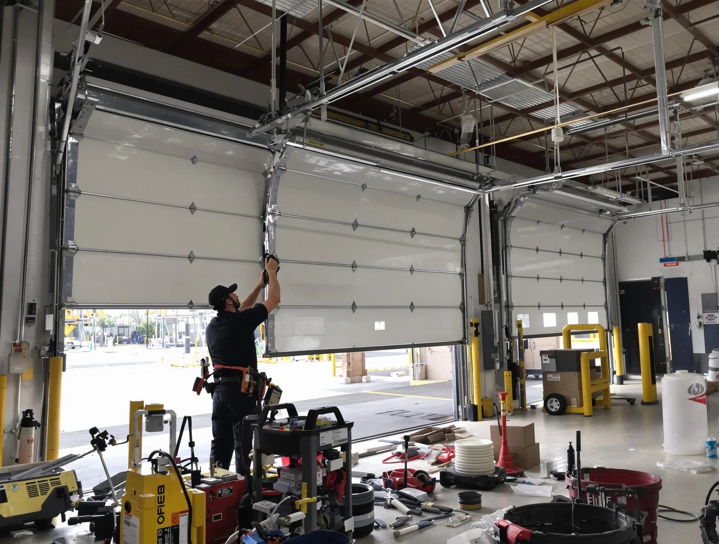 Acworth Garage Door Repair technician performing commercial garage door repair in Acworth